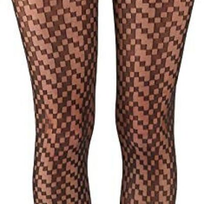 Pretty Polly Cubist Chevron Pattern Tight Black - NPAYD1